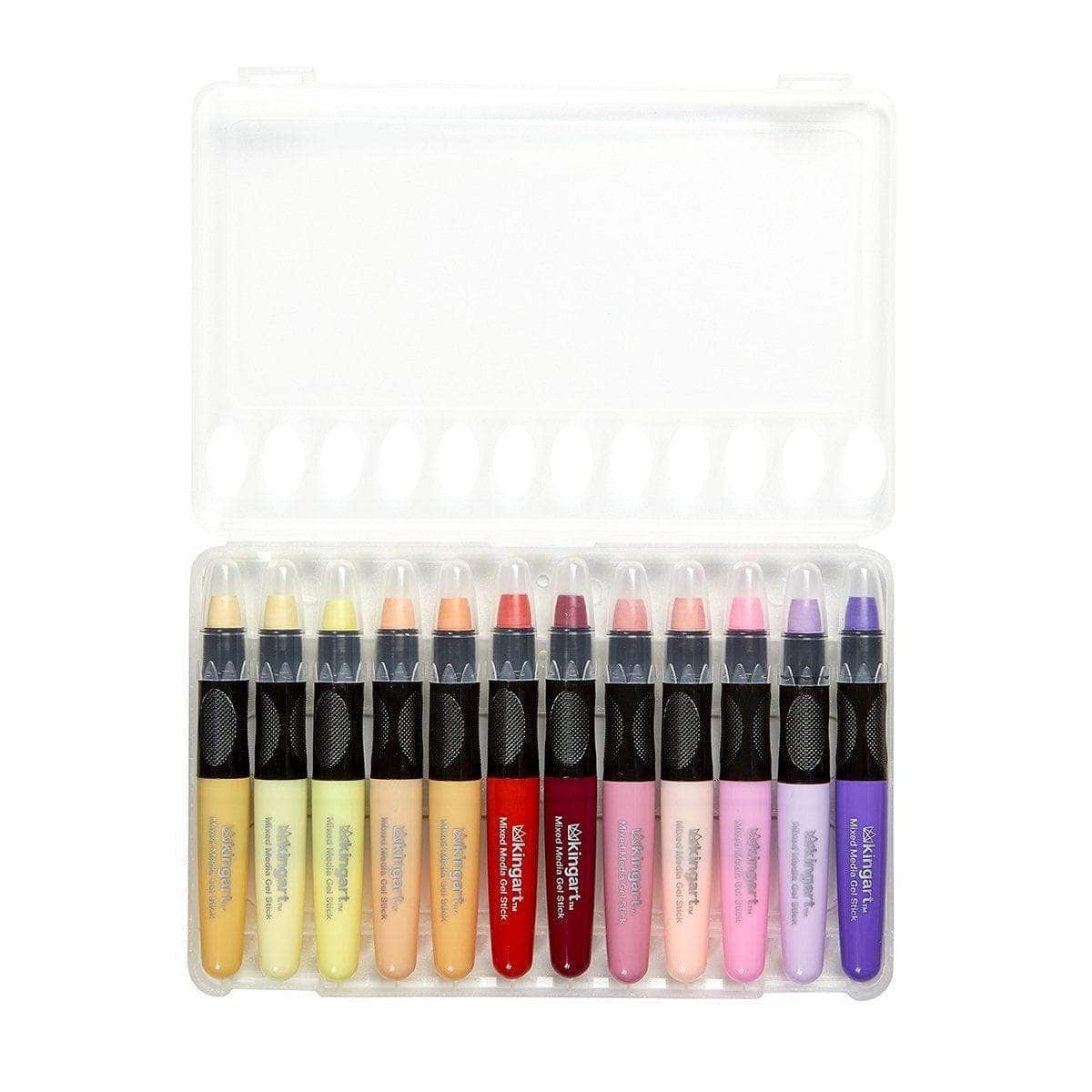 Mixed Media Gel Stick Crayons - 24 Pastel Colors